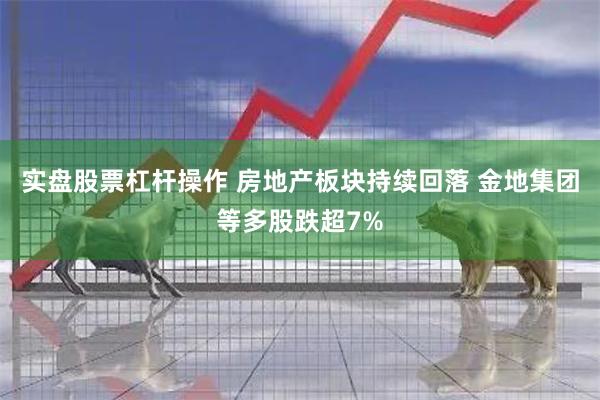 实盘股票杠杆操作 房地产板块持续回落 金地集团等多股跌超7%