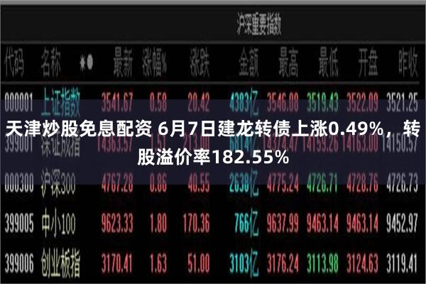 天津炒股免息配资 6月7日建龙转债上涨0.49%，转股溢价率182.55%