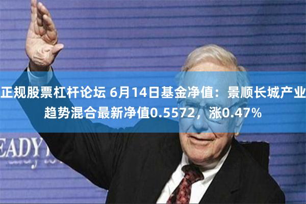 正规股票杠杆论坛 6月14日基金净值：景顺长城产业趋势混合最新净值0.5572，涨0.47%