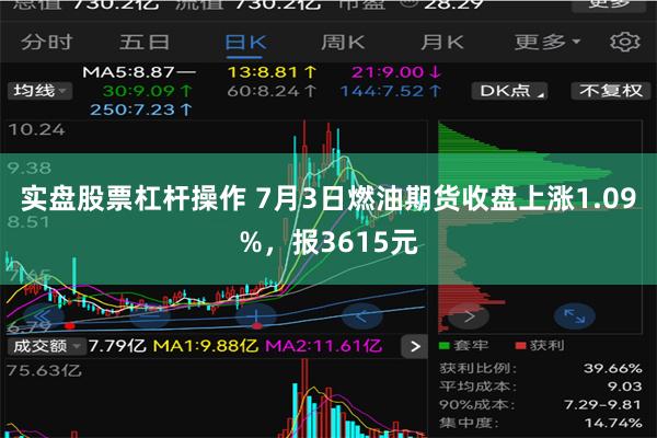 实盘股票杠杆操作 7月3日燃油期货收盘上涨1.09%，报3615元